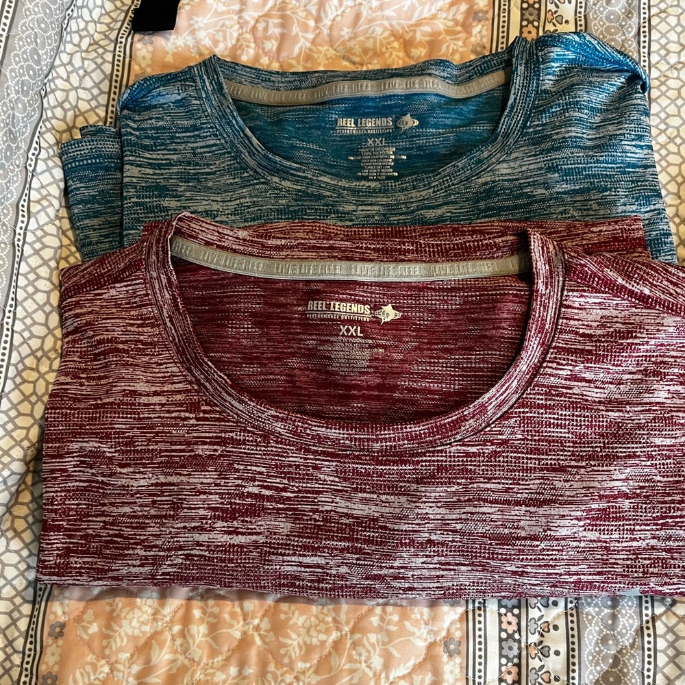 Reel Legends Green Short Sleeve T-Shirts- Set of 2